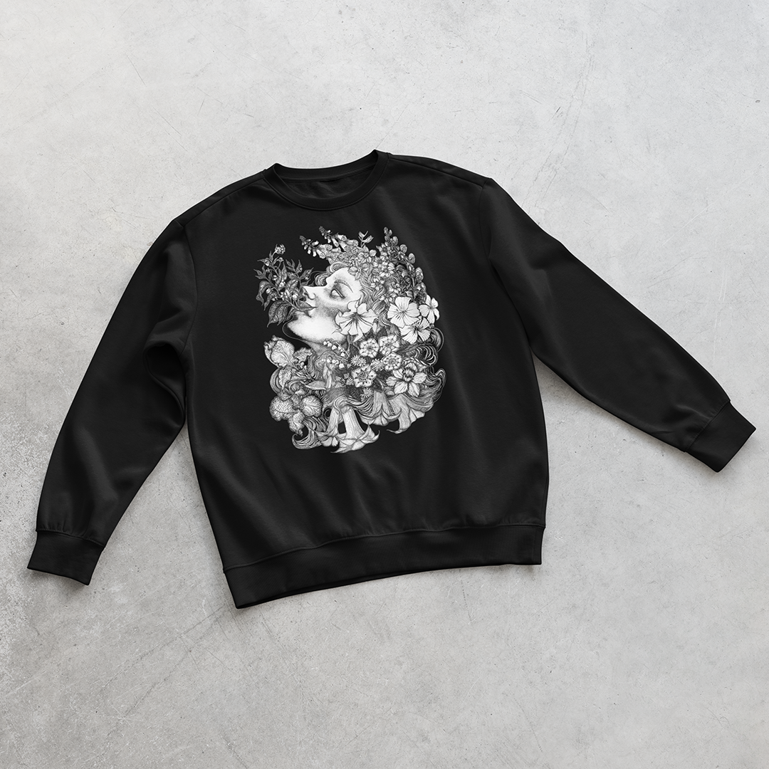 Chloris || Black Unisex Sweatshirt || Dead Gods