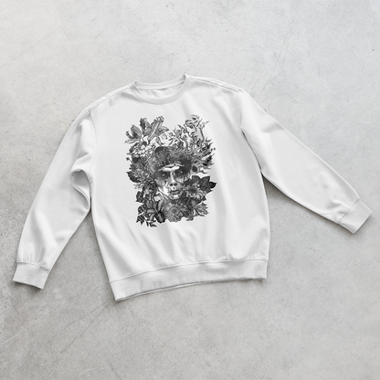 Gaia || White Unisex Sweatshirt || Dead Gods