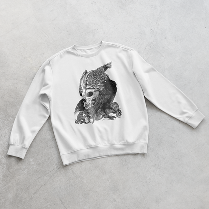 Odin || White Unisex Sweatshirt || Dead Gods