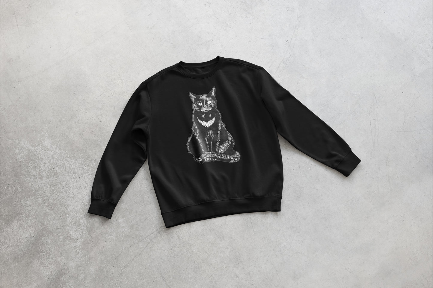 Black Cat || Halloween Cats || Sweatshirt