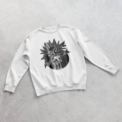 Tlaloc || White Unisex Sweatshirt || Dead Gods