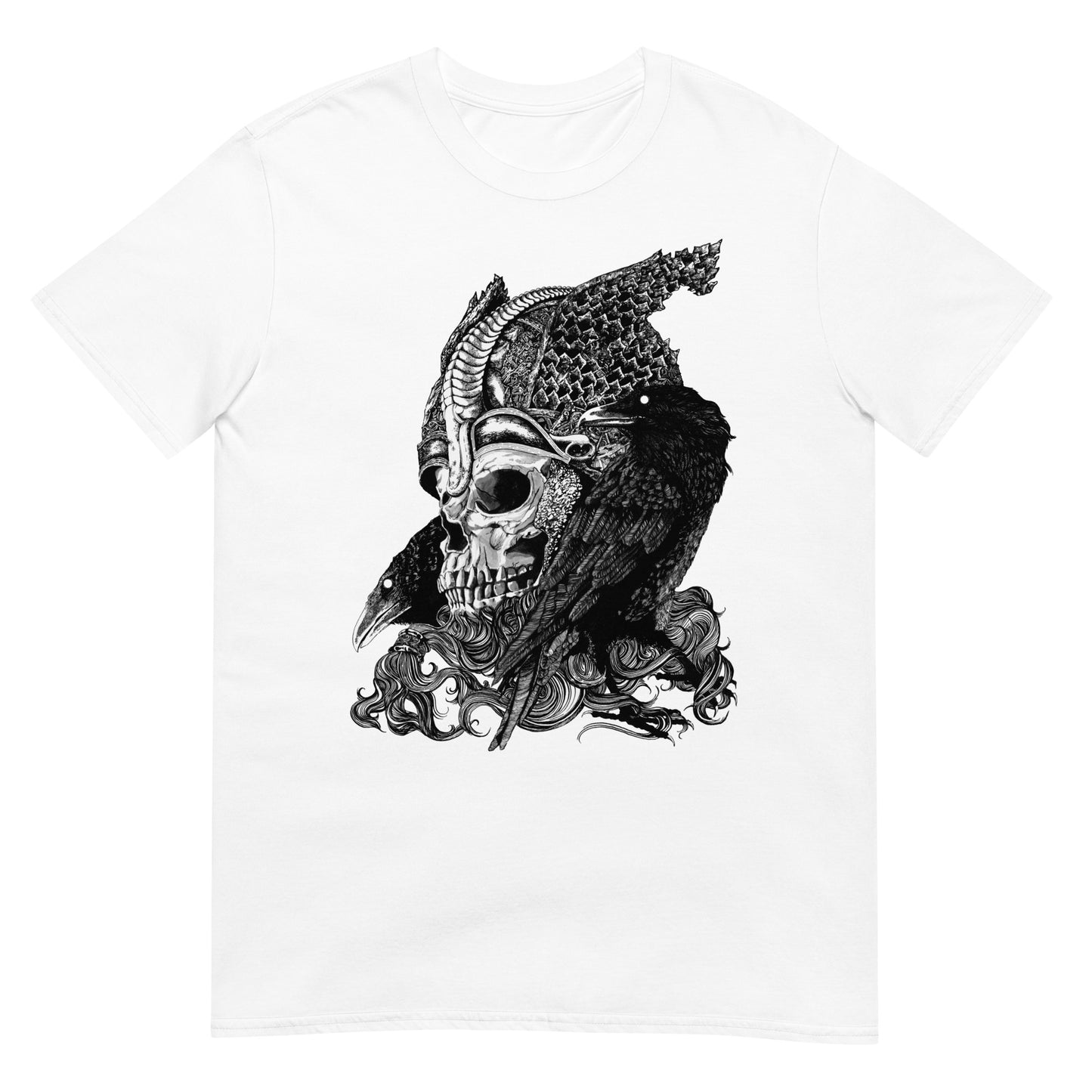 Odin || White Short-Sleeve Unisex T-Shirt || Dead Gods