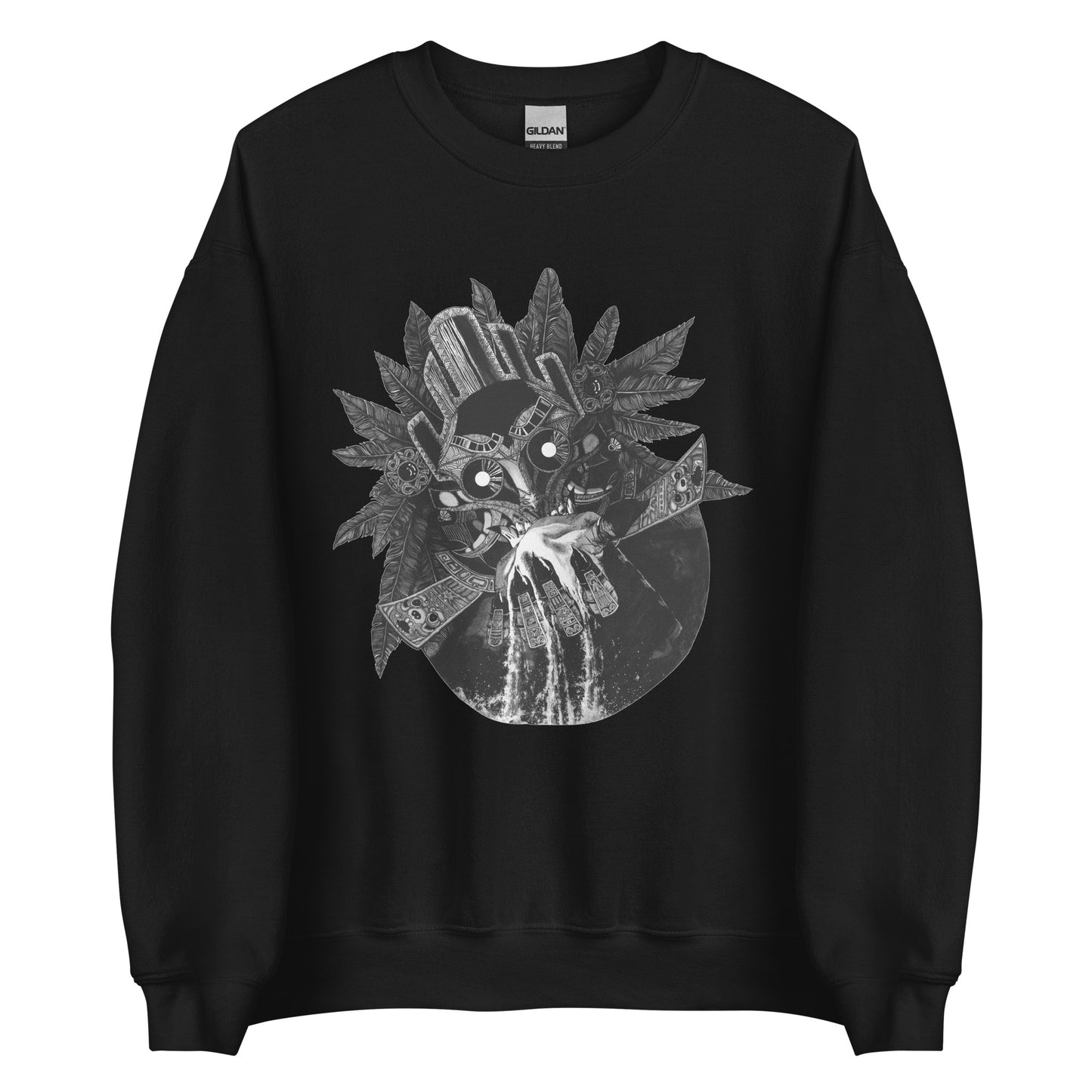 Tlaloc || Black Unisex Sweatshirt || Dead Gods