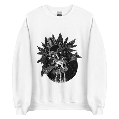 Tlaloc || White Unisex Sweatshirt || Dead Gods